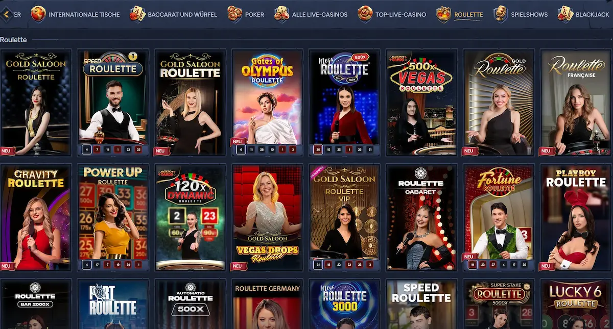Betwarts Live Roulette Tisch